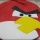 Tarta Angry Birds (cobertura de ganache rojo)